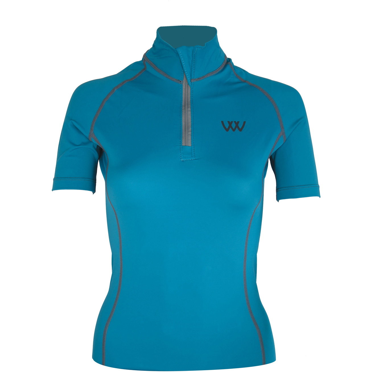 Woof Wear Damen-Kurzarm- Performance -Reithemd Wa0006 - Ozean